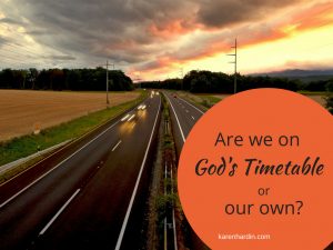 God's Timetable or our own