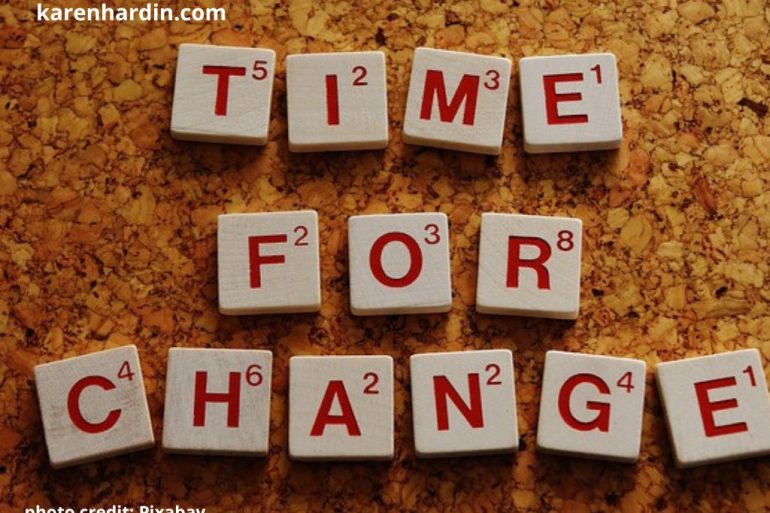 Puzzle pieces that spell "Time for Change"